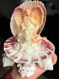 Handmade Seashell Angel Statue